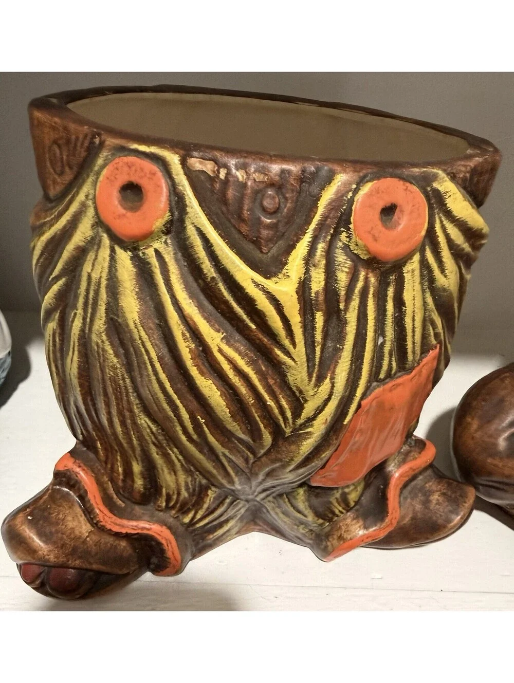 Vintage Happy Hobo #213 California Originals clown Scary ceramic cookie jar